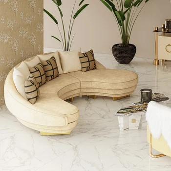 Curbat canapea pentru designeri italieni moderne de lux, tesatura canapea camera de zi