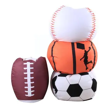 Sac De Fasole Fotbal Depozitare Scaun Kidsplush Capac În Formă De Săculeț Fete Jucarii Sac De Depozitare Chairsshape K7r2