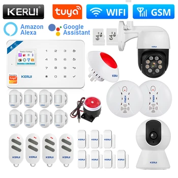 KERUI W181 Sistem de Alarmă de Securitate Acasă WIFI Alarma GSM Suport Alexa Senzor de Usa Senzor de Mișcare Detector de Scurgeri de Apă