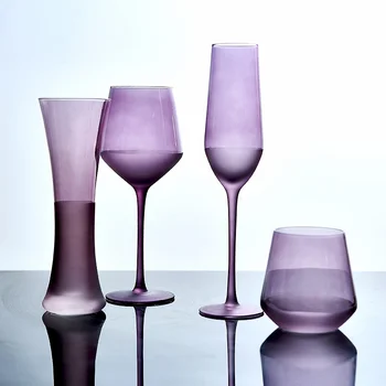 Nordic cristal de sticlă de struguri pahar de vin rosu set mare cu picioare spumă de sticlă violet șampanie franțuzească pahar mare cu picioare de sticlă CL32903