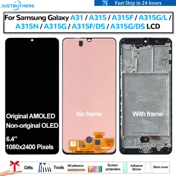 Original AMOLED Pentru Samsung Galaxy A31 A315 A315F/DS A315G/DS Pantalla lcd Display Panou Tactil Ecran Digitizer Asamblare OLED