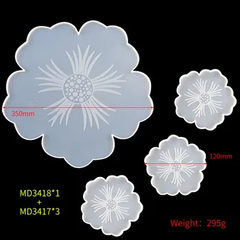 2022 Flori de Cires Floare de Mucegai Silicon Pentru Coaster Compot Tava de Mucegai DIY Cristal Rășină Epoxidică Coaster Meșteșugurilor de Artă Turnare Mucegai