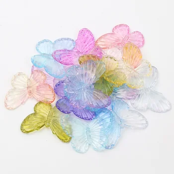 10buc Margele Acrilice Transparente Gradient de Culoare desen Animat Fluture Margele Bijuterii Margele Pentru Bijuterii DIY Accesorii