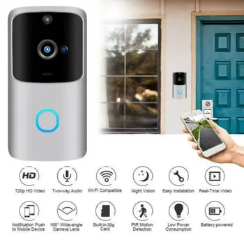 NE-Video Inteligent WiFi fără Fir Door Bell IR Vizual Camera de Înregistrare de Securitate de la Distanță a Sistemului de Clopot Ușă CCTV Chime APP Telefon