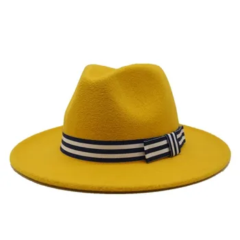 Lână De Iarnă Fedora Hat Pentru Femei Simțit Capac Margine Largă Doamnelor Trilby Chapeu Feminino Pălărie Bărbați Jazz Biserica Nașul Sombrero Capace