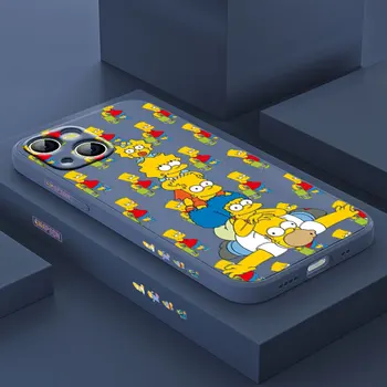 The Simpsons Dragoste Desene animate Pentru Apple IPhone 13 12 Mini 11 Pro XS MAX XR X 8 7 6S Plus SE Lichid Gel de Silicon Caz de Telefon