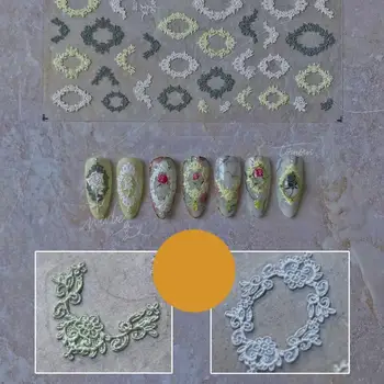 Unghii Autocolant Bun Fermecător Ușor să se Aplice Floare Stil DIY Nail Art Relief Autocolante Ziua de nastere Cadou de Unghii de Arta Decal Unghii Decal