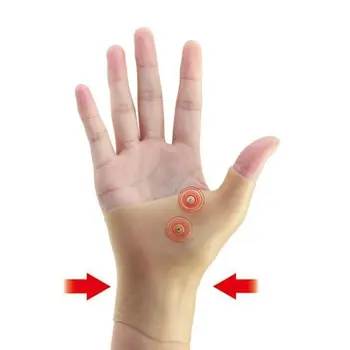 1buc Terapia Magnetică Încheietura mâinii Mână Tastatură de Îngrijire a mâinilor Mănuși din Silicon Gel Artrita Presiune Corector Masaj Ameliorarea Durerii Mănuși