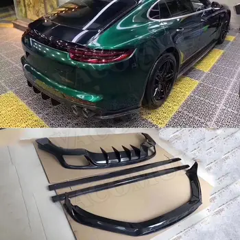 Fibra de Carbon Bara Fata Buza Spoiler praguri Laterale Șorțuri Spate Buza Difuzor Pentru Porsche Panamera 971 2017 -2019 Body kit