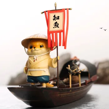 Original Drăguț Vidra de Râu și Lac Știind Pește Brigada Serie Orb Cutie Mobile Papusa Anime Puzzle Sac de Drăguț Jucărie pentru Copii De