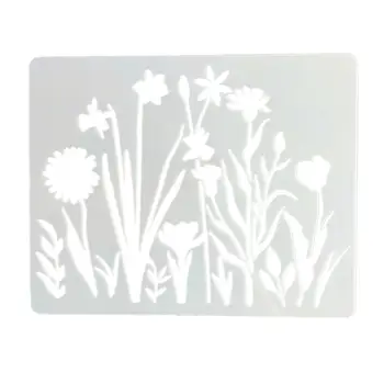 12x Rășină Floare Șablon Șablon Album Pictura de Primavara-Vara Florale Decorative Reutilizabile pentru Jurnalizare Album de Luare de Card