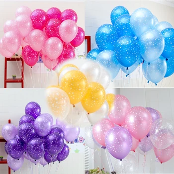 NASTASIA 30 buc albastru roz imprimate clar perla latex cu heliu balon de 12 țoli 3.2 g de nunta Petrecere de Aniversare Decorative pentru copii Jucarii