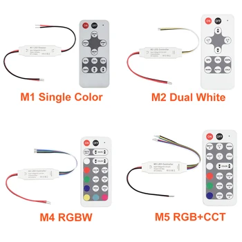 Mini Singură Culoare Dimmer CCT RGB Benzi cu LED-uri RGBW Controller RGB RF+CCT Controler cu LED-uri Pentru COB Lumina Benzi