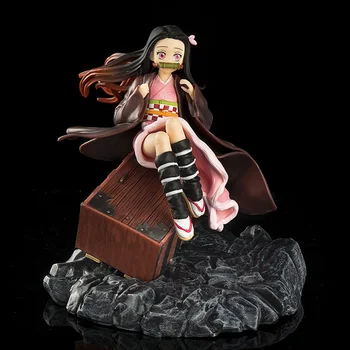 17cm Anime Demon Slayer Figura GK postură Ședință Kamado Nezuko PVC figurina de Colectie Model Jucării copil cadou
