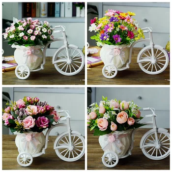 flori artificiale de mătase flori de Trandafir și de Biciclete coș de flori Simulare costum pentru acasă DIY nunta de flori pentru decorarea 115