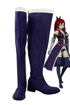 Fairy Tail Erza Scarlet Cosplay Pantofi Cizme Personalizate
