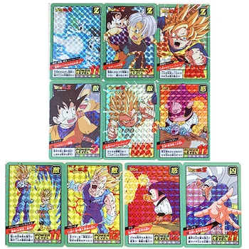 10buc/set Dragon Ball GT Proces de Refracție Nr. 10 Super Saiyan Eroi Luptă Ultra Instinct Goku, Vegeta Colecție de jocuri de Cărți