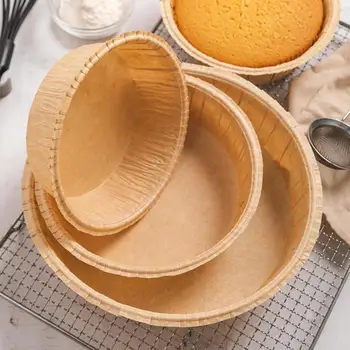 10buc Cake Tava de Hârtie se Ingroase rezistente la Ulei Rezistent la Temperaturi Instrument de Copt Nu-spălare Rotund Cupcake Linie Tort Instrumente