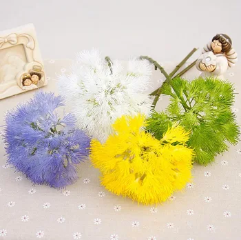 6pcs Plastice Artificiale, Flori de Papadie Pentru Petrecerea de Nunta Biroul de Acasă Decor Loc Buchet Face DIY