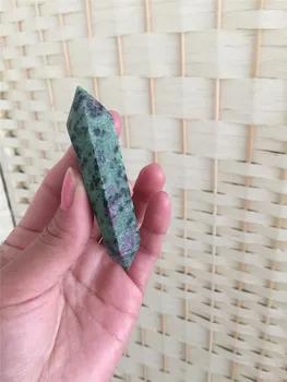 energie piatră prețioasă 100% Naturale ruby piatră de cuarț de Cristal dublu reziliat Bagheta de Vindecare de Cristal de Cuarț punct de en-gros