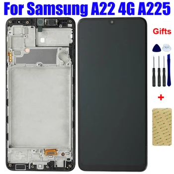 LCD Pentru Samsung Galaxy A22 4G A225 A225F LCD Panou de Afișaj Matrice Pantallla cu Ecran Tactil Digitizer Sticla Cadru de Asamblare
