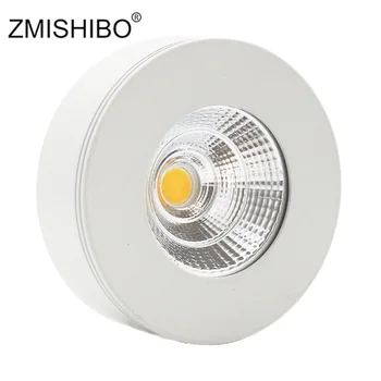 ZMISHIBO Rotund Alb Cabinet Lampa de montare pe Suprafață, Mini corp de Iluminat 5W AC90-260V Cald/Rece Lumina Alba pentru Bookrack/Bijuterii Display
