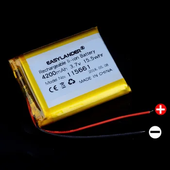 115661 3.7 V 4200mAh Reîncărcabilă Litiu li-Polimer Acumulator Pentru GPS Bluetooth Boxe DIY PAD Power Bank Tablet PC-ul de navigare