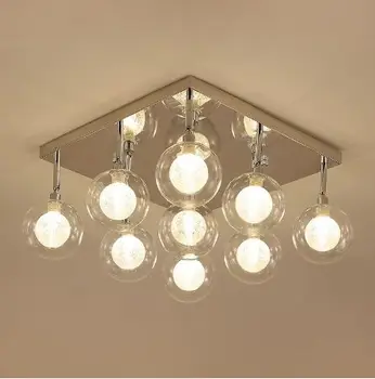 Mingea bec stil European lampă de tavan living dormitor camera de zi sala de mese de sticlă потолочный огонь lampa