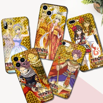 Negru tpu caz pentru iphone 14 13 12 11 mini pro MAX 5 5s se 2020 6 6s 7 8 plus x 10 XR XS acoperi Japoneză Anime Fairy Tail