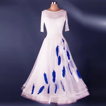 2017 nou pene de performanță costume de lux modern, rochie dans Femeie dans de culoare albastru