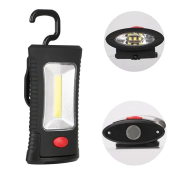 Magnetic Lanternă de Lucru, Pliante Cârlig Torță de Buzunar 2 Modul de COB LED Handy Lampa de Cort de Camping Lumina de Urgență Inspecția