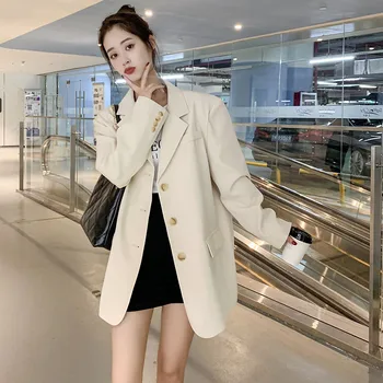 2020 Femei Tendințe de Moda Jachete de Costum pentru coreean Toamna Casual Haine Adolescente Supradimensionate Blazer Bluze Vrac se Potrivi Streetwear