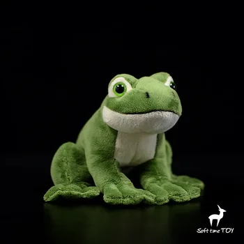 candice guo! drăguț de pluș jucărie minunat emulational animal broasca verde moale umplute papusa casa decor de ziua de Crăciun cadou 1 buc