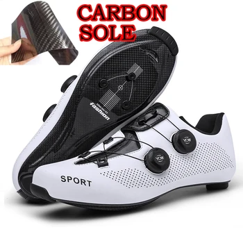 Fibra De Carbon Pantofii De Ciclism În Aer Liber Profesionist Viteza De Biciclete Rutiere Pantofi Pentru Bărbați De Înaltă Calitate Biciclete Usoare Adidași Zapatillas