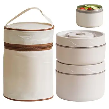 Izolat Bento Box Set Fierbinte, Recipiente Alimente Pentru Masa De Prânz Cutii Portabile Izolate Masa De Prânz Containere Kit Cu Geanta Termica Care Pot Fi Stivuite