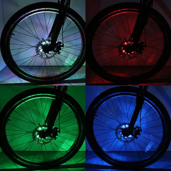 Impresia de Echitatie Led Biciclete Lampa USB de Încărcare de Flori Tambur Lampă de Vânt Foc Roată de Bicicletă Lumină Accesorii o Lampă 7 culori