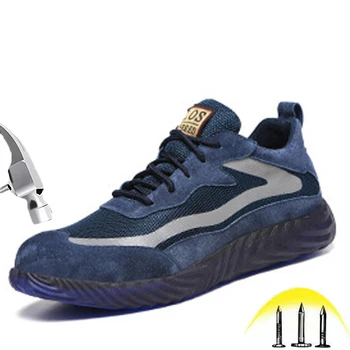 Ochiurilor de plasă Respirabil de Siguranță Pantofi Bărbați Confortabil Talpă Moale de Vară Ușoare, Non-alunecare, rezistent la Uzura Siguranta de Protectie Pantofi de Lucru