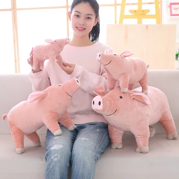 25cm Drăguț Simulare Porc de Pluș Jucărie de Pluș Moale de Porc Papusa Copii Cadou de Ziua Decor Acasă