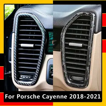 Pentru Porsche Cayenne 2018-2021 Real Fibra De Carbon Partea Auto De Aer Conditionat De Aerisire Cadru Tapiterie Auto Accesorii Coafura