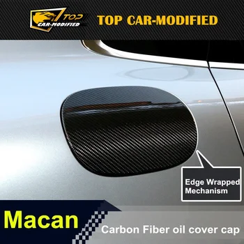 Transport gratuit se Potrivesc pentru Porsche-Macan, fibra de carbon combustibil a capacului rezervorului de Combustibil capacul rezervorului de ulei de Motor cover /capac