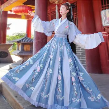 Original [Hua Yao Ci] Hanfu de sex feminin de toamnă autentică original stil Chinezesc varza Jin sistem de talie guler set complet