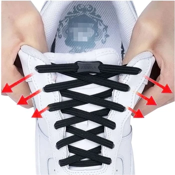 Noi Nu Legăm șireturi Elastice, Dantele Adidași Plat Șireturile fără legături Copii Adulți Rapid Pantofi dantelă Benzi de Cauciuc pentru Pantofi