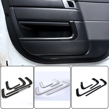 4buc ABS Fibra de Carbon/Negru Masina Ușă Interioară Decor Benzi Tapiterie Pentru Land rover Range Rover Sport 2014-2019 Accesorii Auto