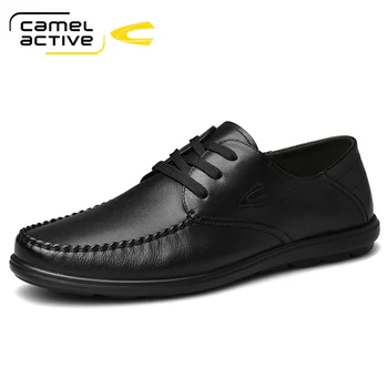 Camel Active Noi Bărbați Pantofi din Piele de Calitate Britanică de Afaceri dantelă de moda negru din Piele Moale Om Split din Piele Pantofi Rochie
