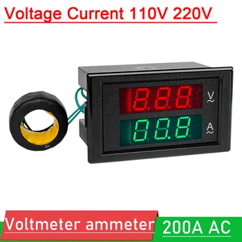 AC voltmetru ampermetru digital afișaj dual AC 110V 220V 200A Tensiune Curent Monitor METRU W Transformator
