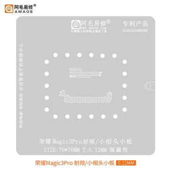 Amaoe pentru Onoare Magic3Pro BGA Reballing Matrita Pentru RF Mic aparat de Fotografiat Bord Mici Șablon Plasă de Oțel 0.12 mm