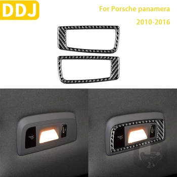 Pentru Porsche Panamera 2010-2016 Accesorii Auto Din Fibra De Carbon Interior Din Spate Lampă De Citit Panoul Ornamental Decorare Autocolant