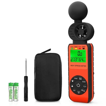 GTBL Anemometru Digital,3 În 1 Handheld LC-881W Anemometru Portabil Viteza Vântului Contor Măsoară Viteza Vântului și Umiditate Temperatura