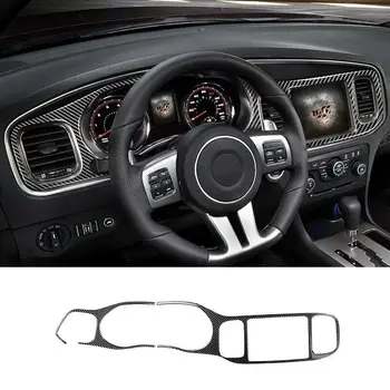 Fibra de Carbon de Bord Auto Radio, Consolă de Afișare Acoperire Pentru Dodge Charger 2011-2014 LD SXT