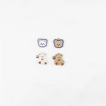 10buc Nou coreean Drăguț Urs Cherry Ursul de Desene animate de Animale Farmec DIY Accesorii Cercei Colier obiecte de artizanat Bijuterii a Face Constatări